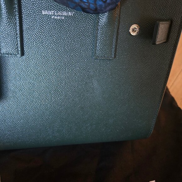 Saint Laurent Classic Sac De Jour Nano in Dark Green Grain De Poudre - Picture 3 of 5
